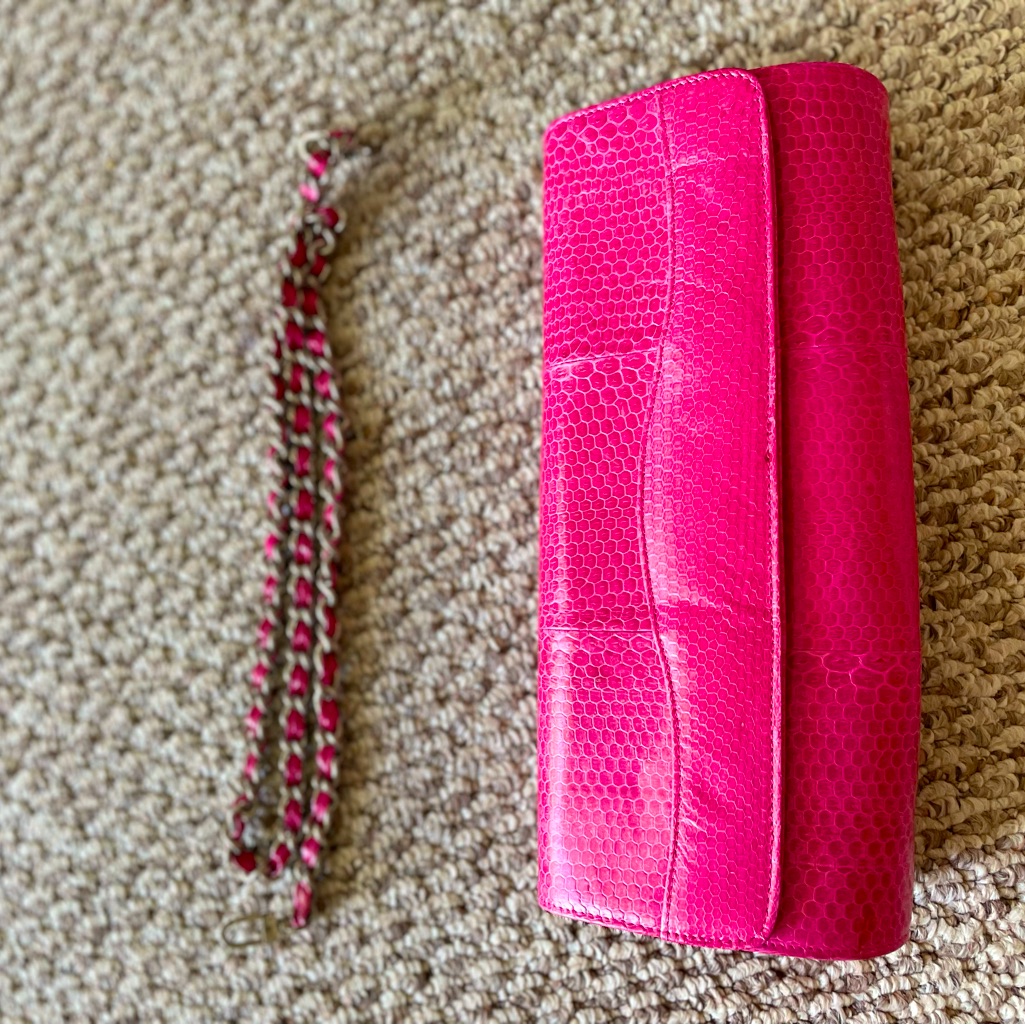 100% Original Python Leather Clutch
